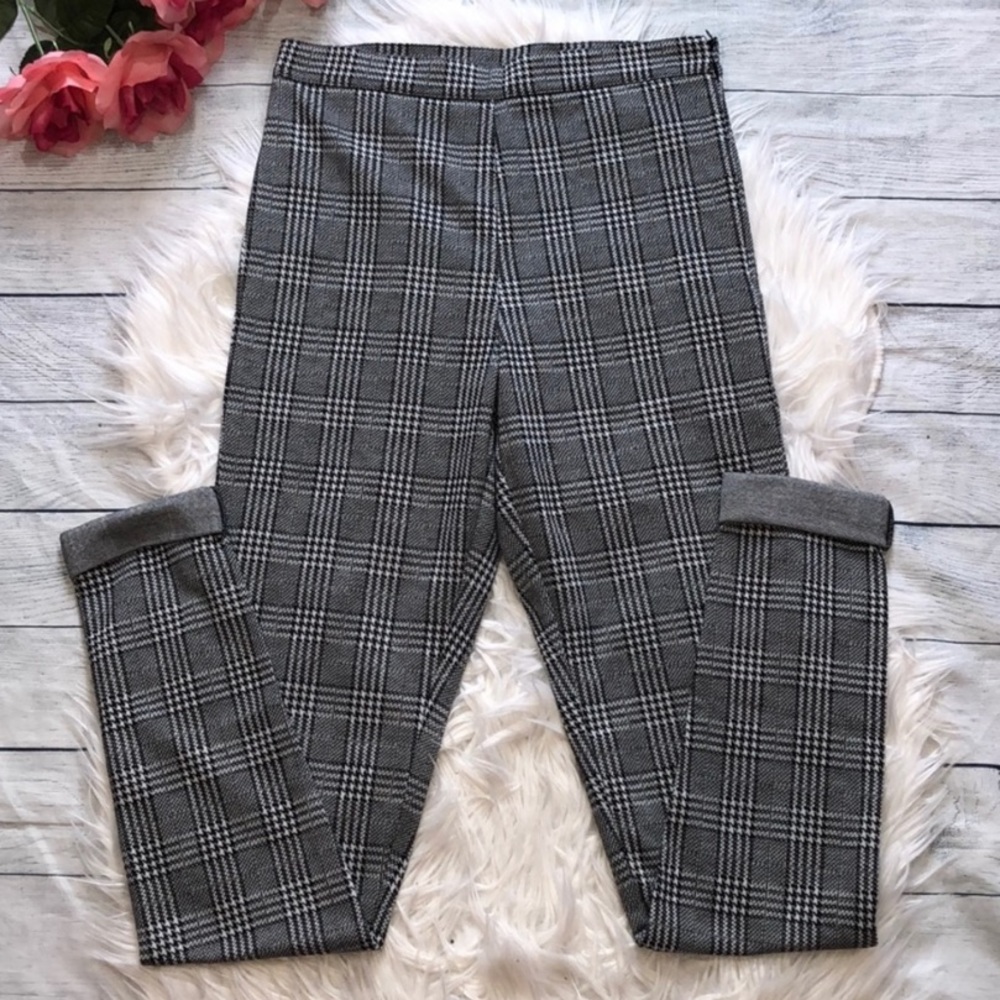 Houndstooth High Rise Pants